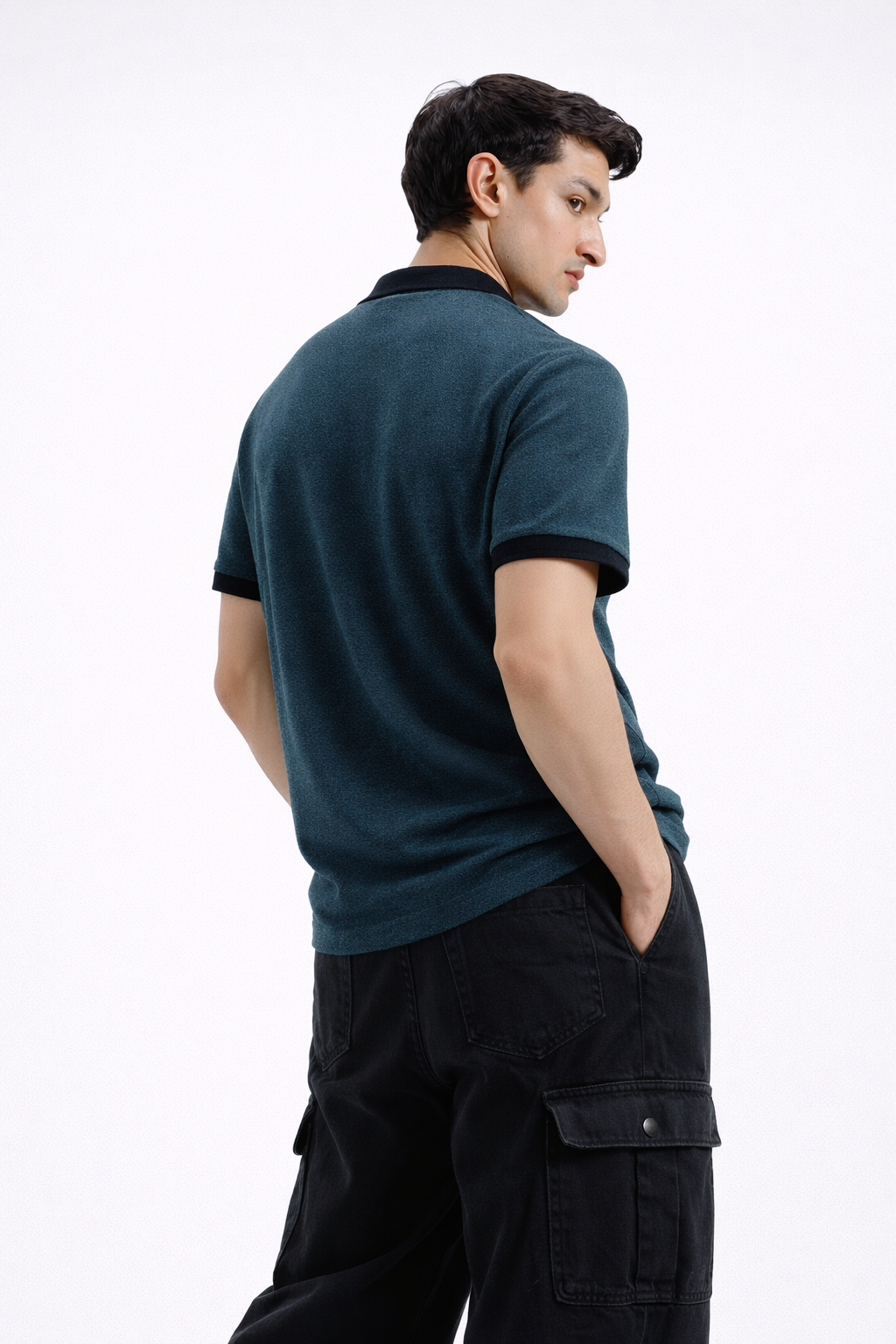Zipper Polo – Navy Blue