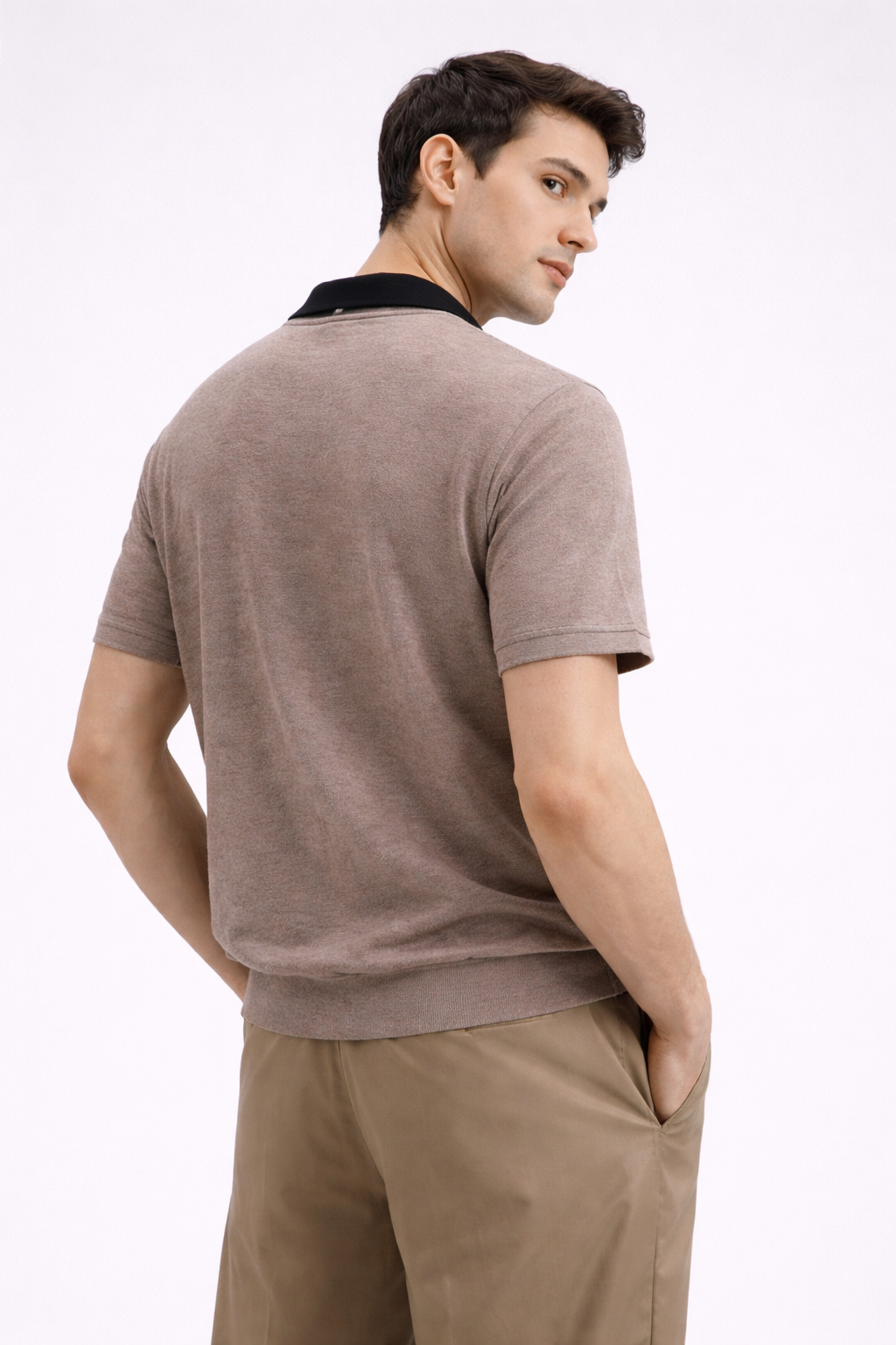 Zipper Polo – Blend Brown