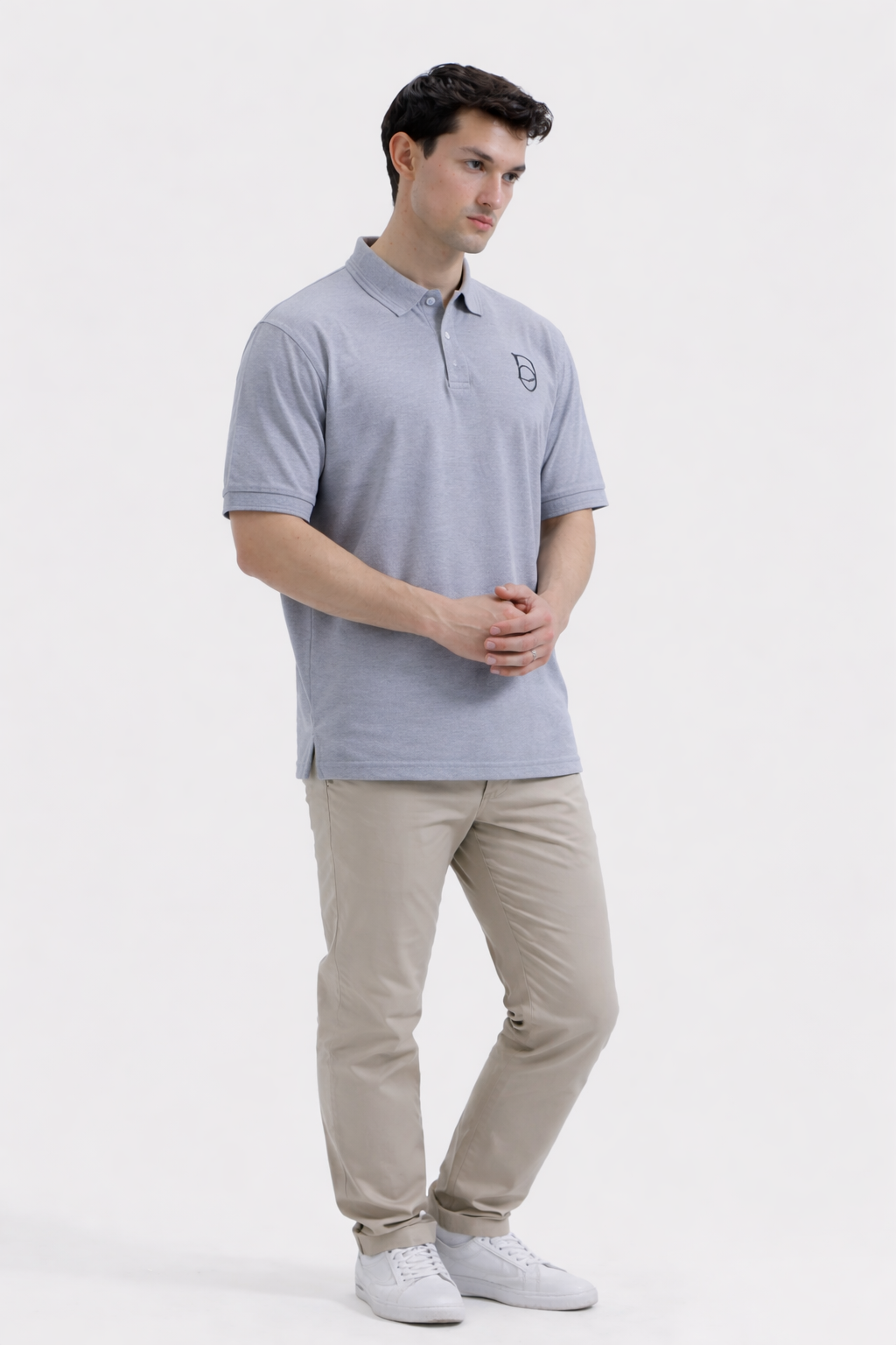 Classic Polo Shirt – Gray (100% Cotton)