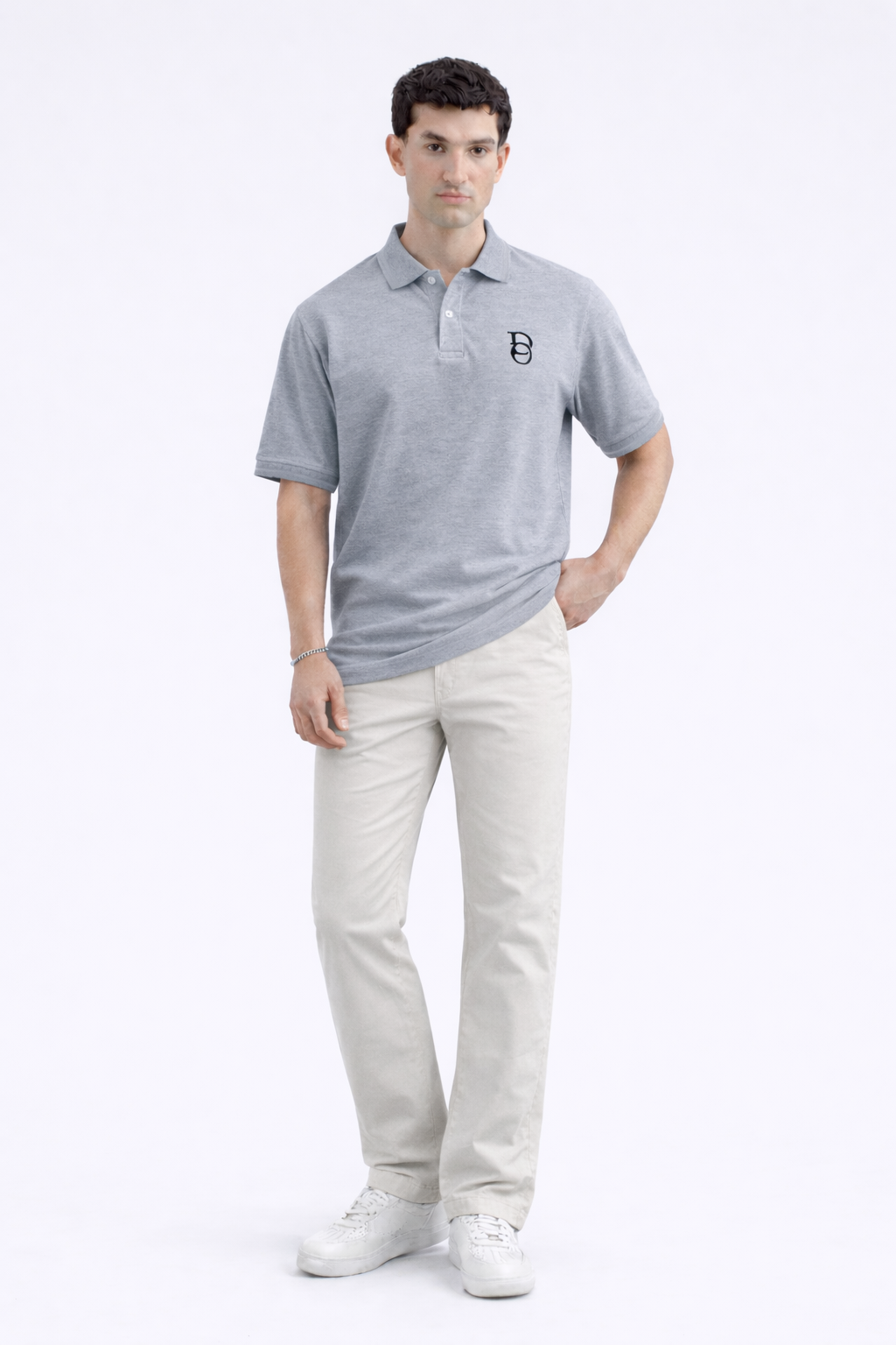 Classic Polo Shirt – Gray (100% Cotton)