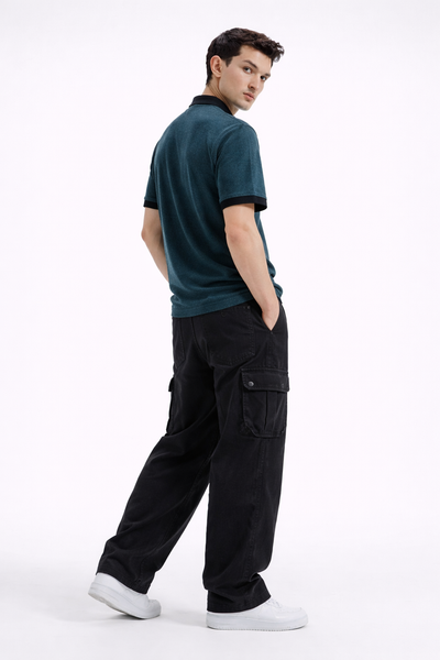 Zipper Polo – Navy Blue