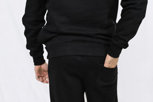 DROPOUTS Black Trouser (Straight Fit)