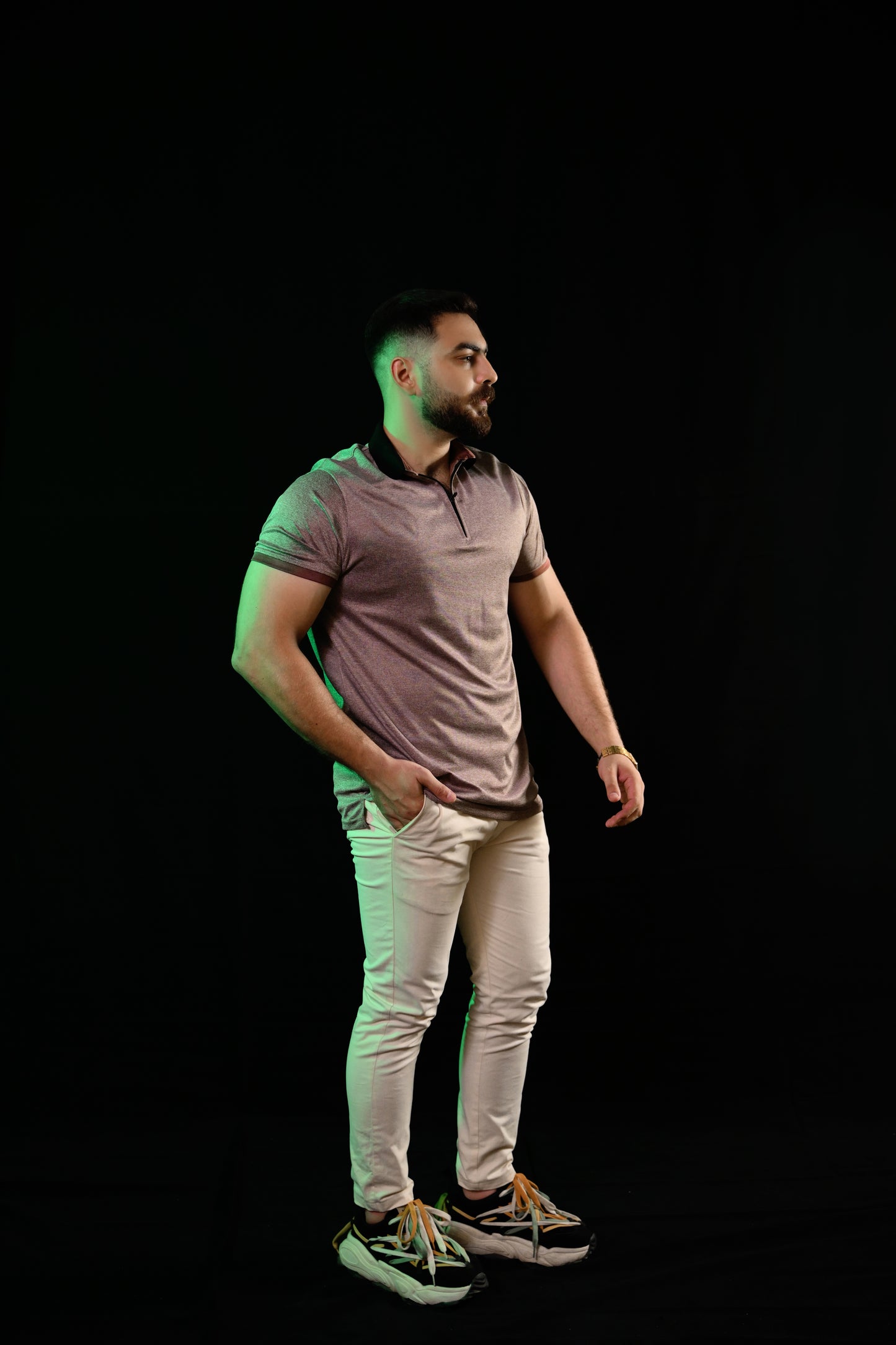 Zipper Polo – Blend Brown