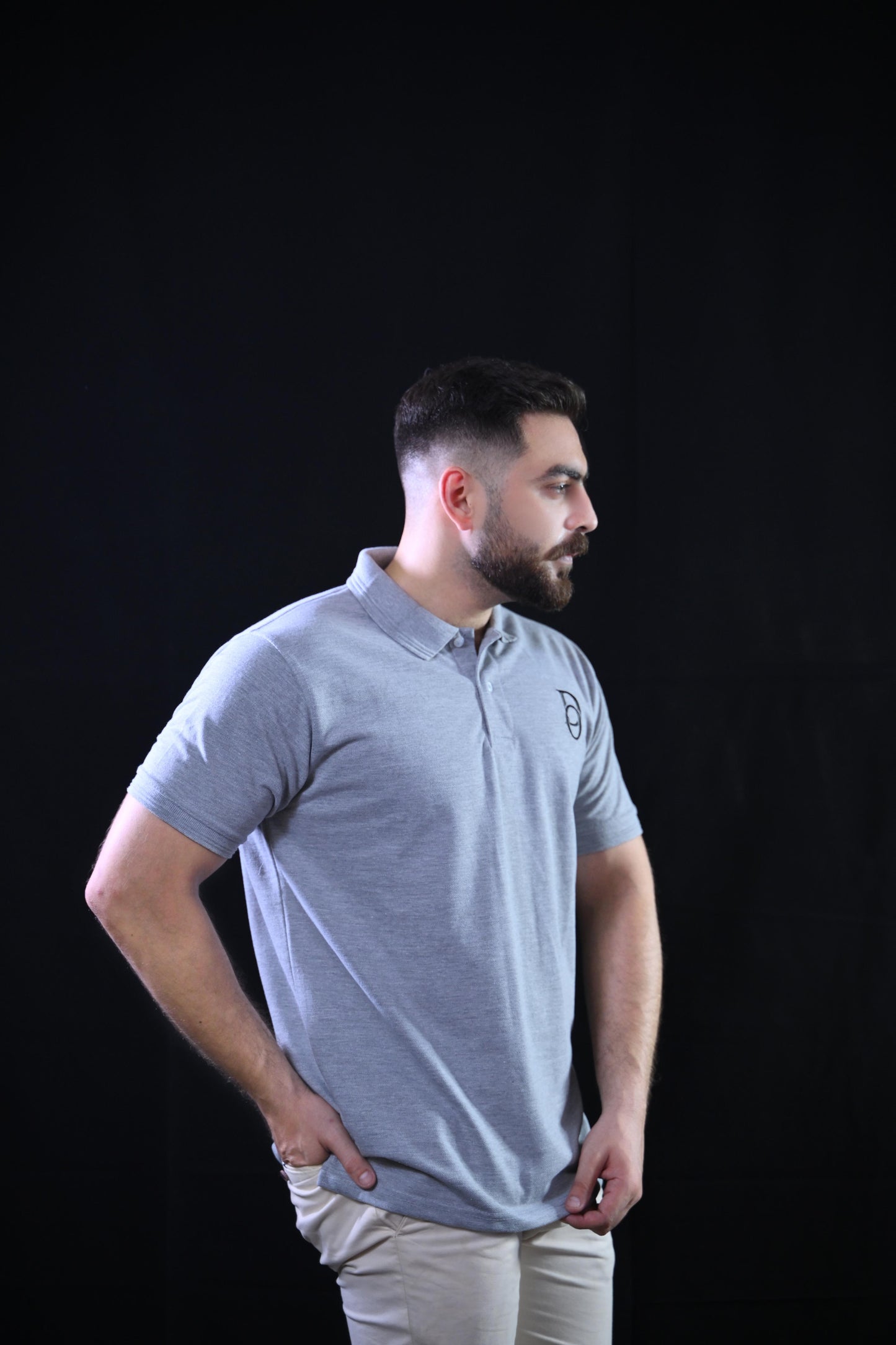 Classic Polo Shirt – Gray (100% Cotton)