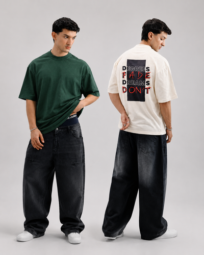 2 Oversized Tees Bundle – Olive + Cream