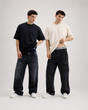 2 Oversized Tees Bundle – Black + Cream