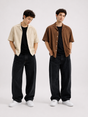 2 Cuban Collar Shirts Bundle – Beige + Camel