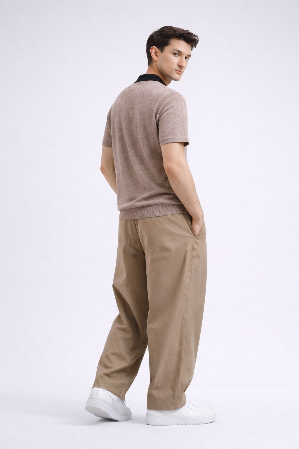 Zipper Polo – Blend Brown