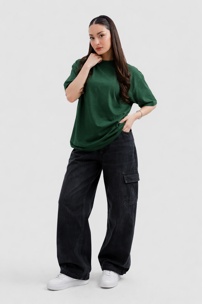 Oversized Tee – Olive (Dropouts Students Print) (UNISEX)