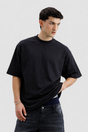 Oversized Tee – Black (DROPOUTS Print) (UNISEX)