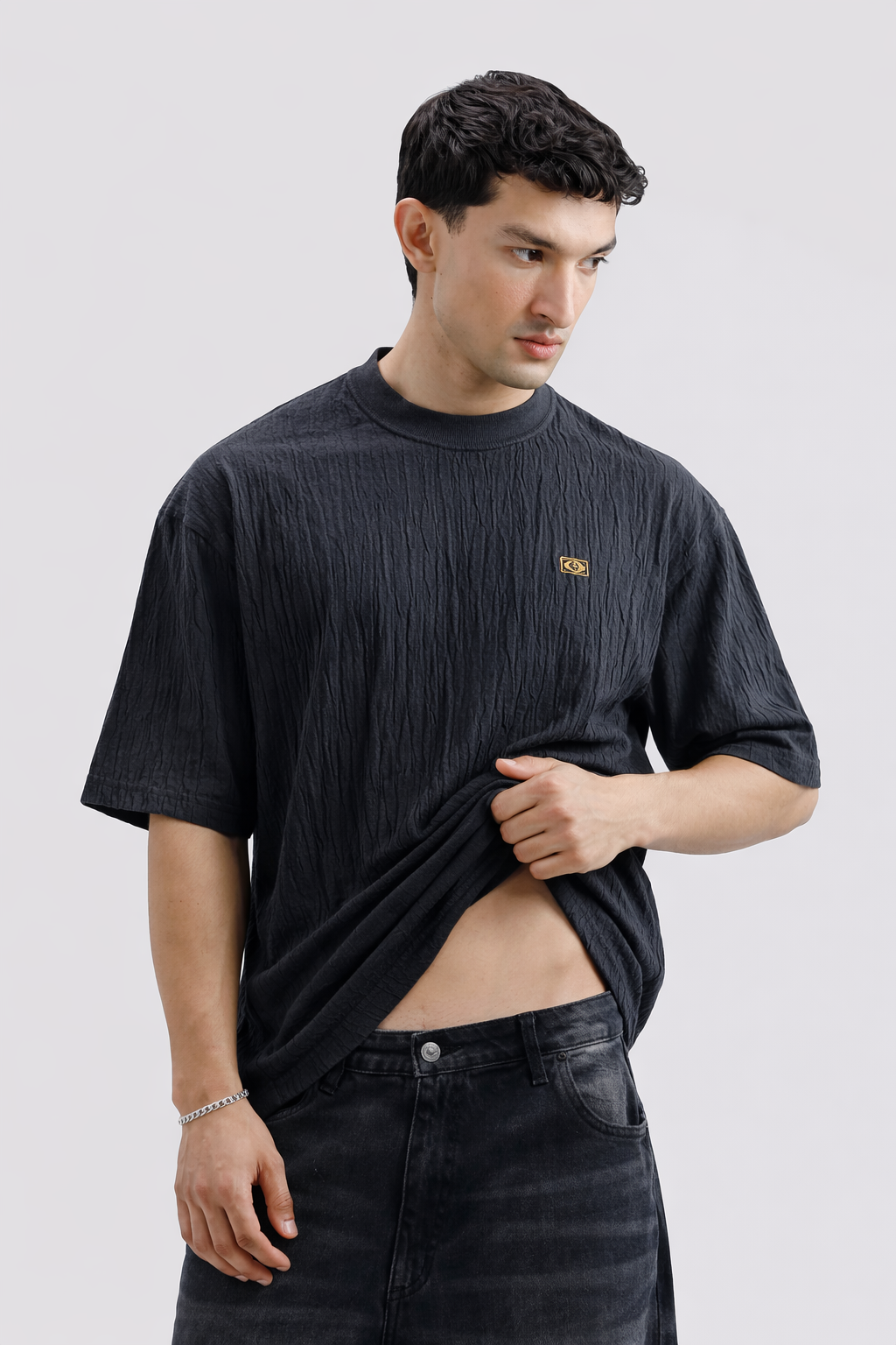 Textured Drop-Shoulder – Dark Green