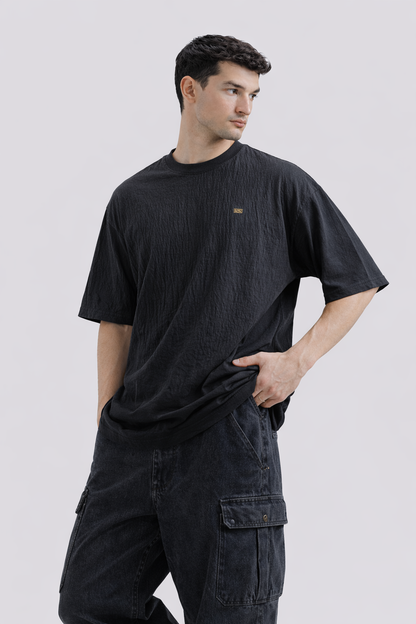 Textured Drop-Shoulder – Dark Green
