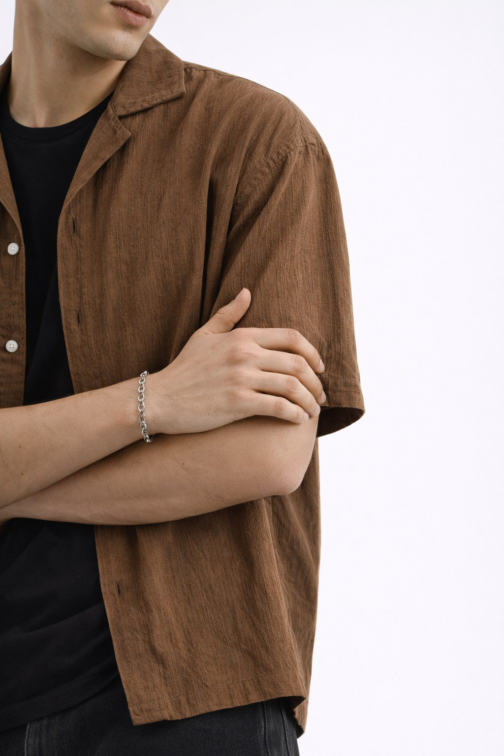 Cuban Collar Shirt – Camel