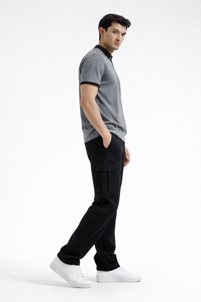 Zipper Polo – Gray