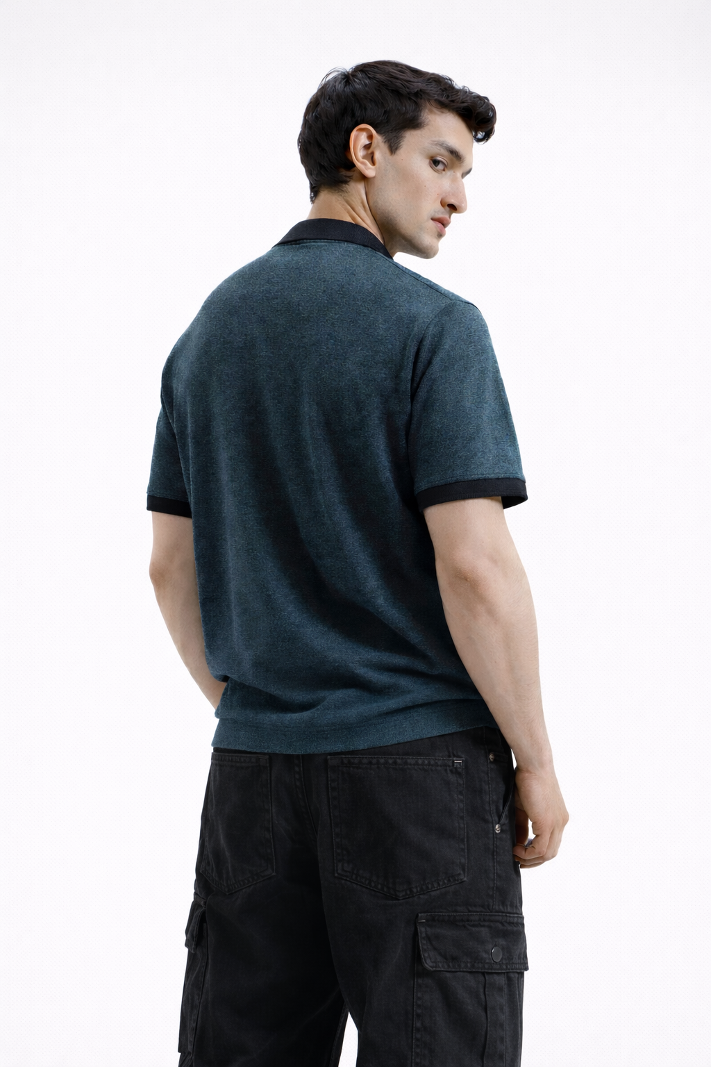 Zipper Polo – Navy Blue