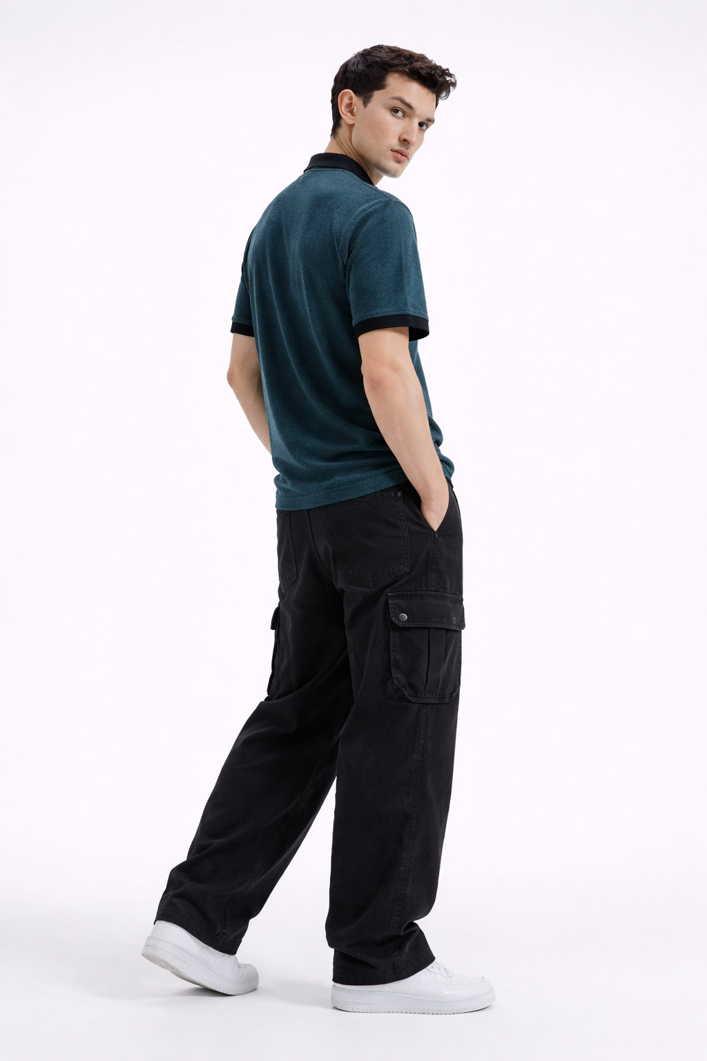 Zipper Polo – Navy Blue