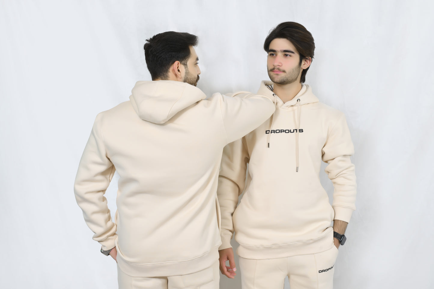 DROPOUTS Beige Hoodie
