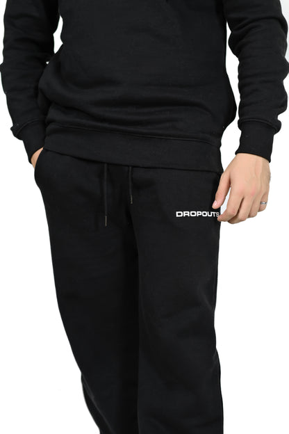 DROPOUTS Black Trouser (Straight Fit)
