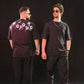 Oversized Tee – Black (DROPOUTS Print)