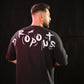 Oversized Tee – Black (DROPOUTS Print)