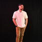 Thermal V-Neck Polo – Creme