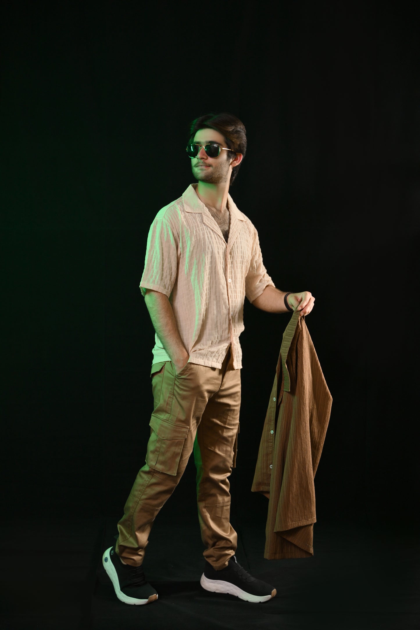 Cuban Collar Shirt – Beige