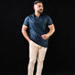 Zipper Polo – Navy Blue