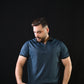 Zipper Polo – Navy Blue